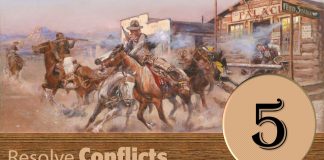 Step Five: Resolve Conflicts Step Five Resolve Conflicts image of a western gun fight